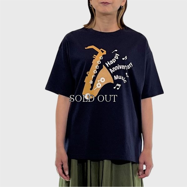 画像1: [cocora]トップス・Tシャツ ミュージック柄Ｔシャツ (1)